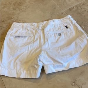 White polo shorts
